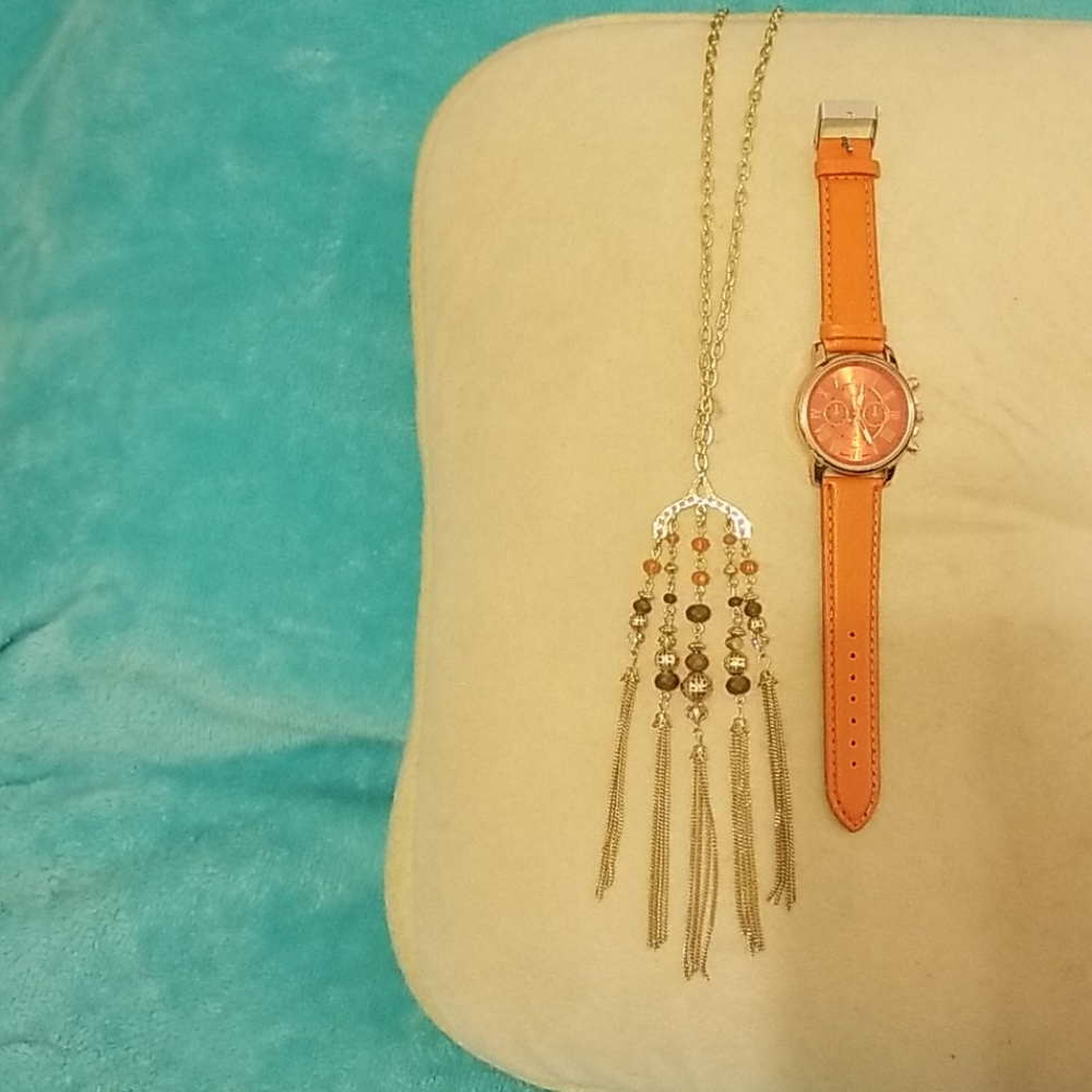 Jewelry NWOT.  Necklace and watch